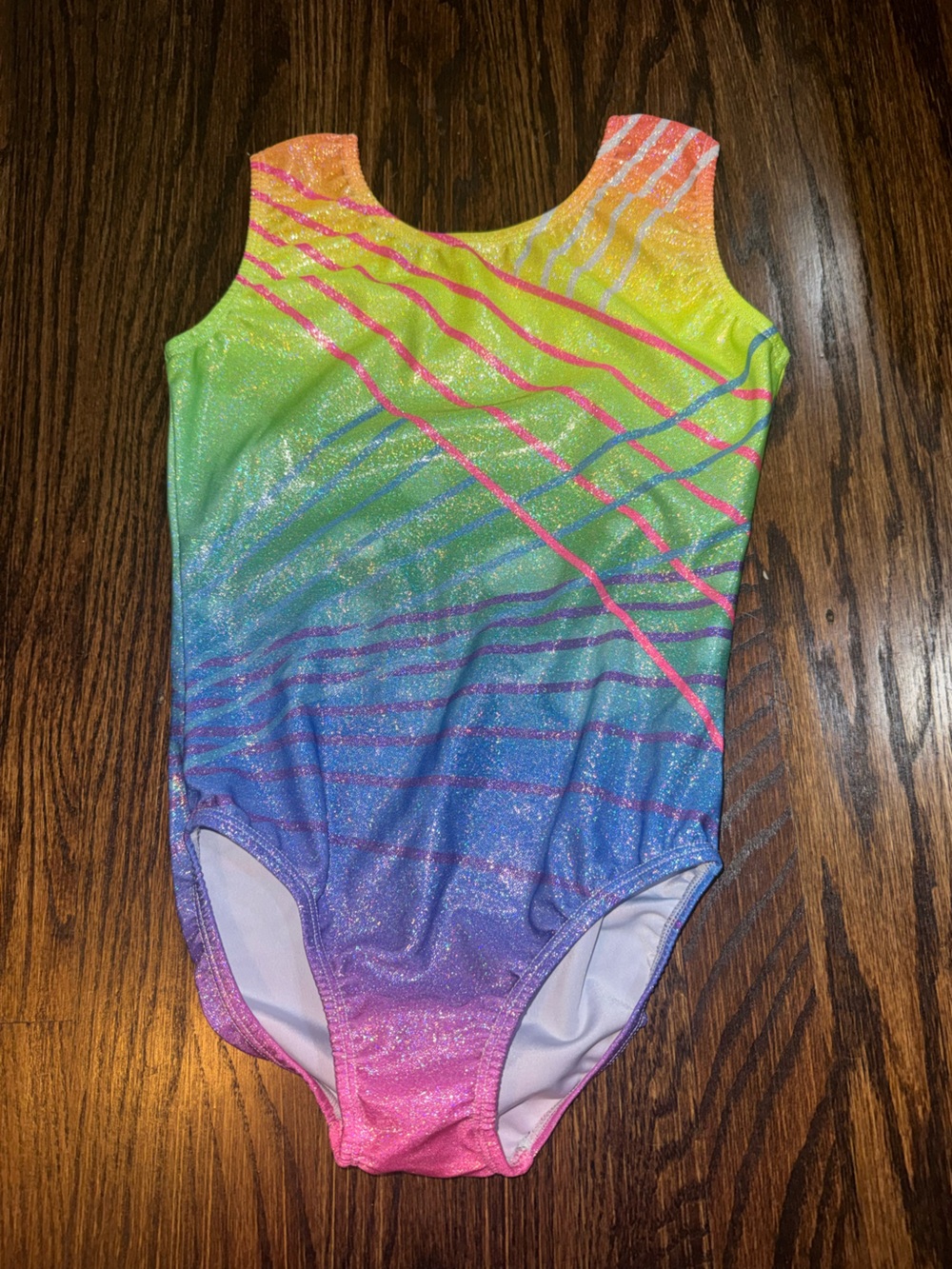 Girls' Rainbow Glitter dance suit